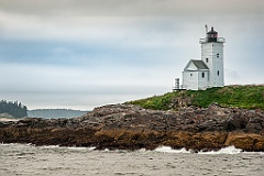 Two Bush Island Light in Area of Rocky Islands in Maine